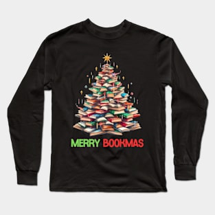 Merry Bookmas Tree Long Sleeve T-Shirt